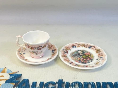 (3) Pc. Royal Doulton Brambly Hedge Jill Barklem Autumn Mini Cup Saucer Plate