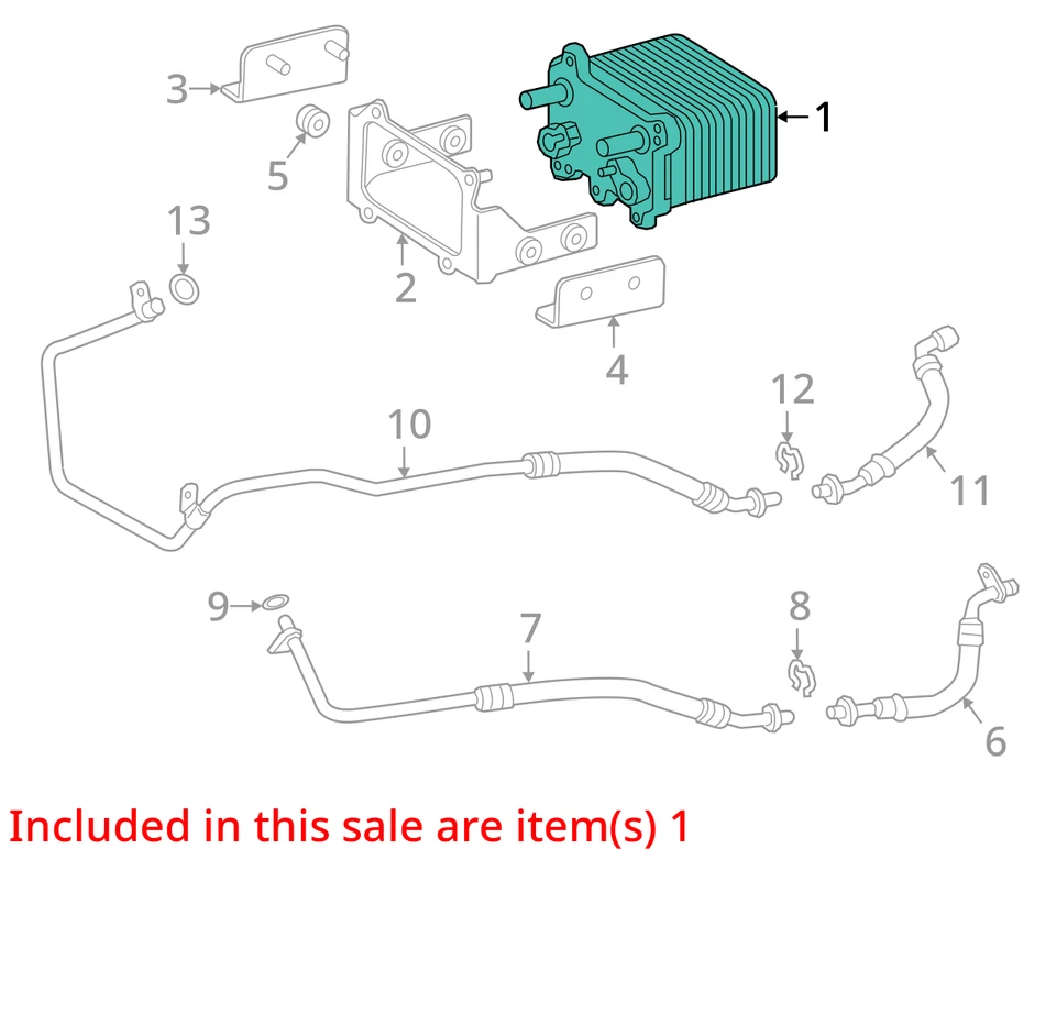 2016 Mercedes Benz AMG GT Transmission Oil Cooler OEM Used Foto 3 de 4
