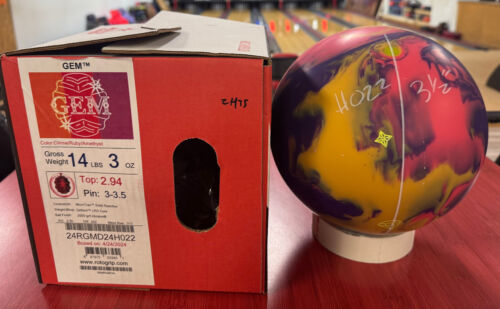 14 lb ROTOGRIP GEM BOWLING BALL - UNDRILLED - NEW IN BOX 3 1/2" PIN H022