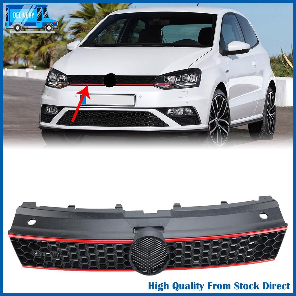 Volkswagen POLO（6R系）GTI フロントグリル For VW Polo GTI 2014-2018 Bumper Grill Vent Hole Front Center Mesh
