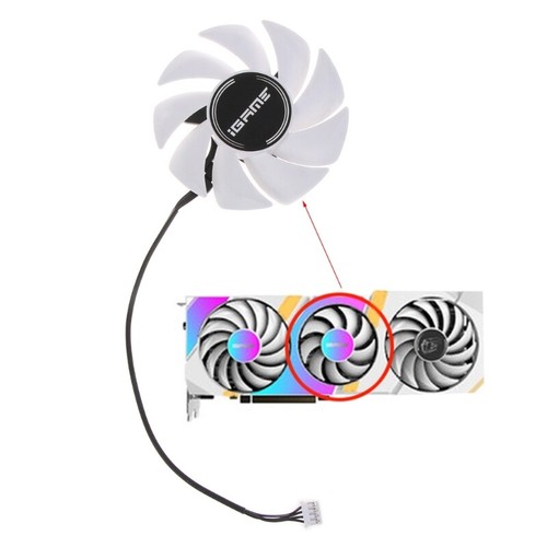 for Colorful 3080 3070 3060 89/75mm 4Pin 12V VGA Fan Graphics Card Cooling - Afbeelding 7 van 10