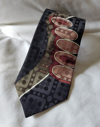 J.T. Beckett Herren Krawatte 100% Seide Abstraktes Design - Bild 1 von 5