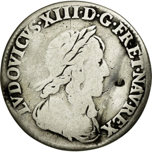 [#70679] Monnaie, France, Louis XIII, 1/12 Écu, 2e poinçon de Warin, buste drapé - Foto 1 di 2