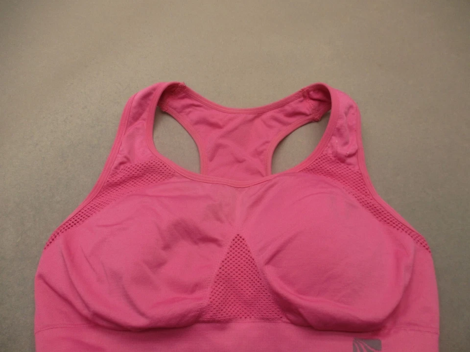 Sujetador deportivo MARIKA talla M para mujer rosa forrado de malla inalámbrico para corredor espalda 7Q Foto 2 de 4