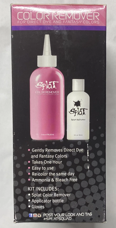 Removedor de color de tinte de cabello Splat para tinte directo y colores de fantasía elimina 1-3 tonos Foto 2 de 4