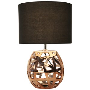 Copper Table Lamp With Matching Shade Home Lighting Modern Style Napier 5032669279065 Ebay