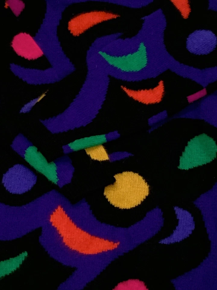 Suéter De Colección Rafaella M Negro Geométrico Angora Lana de Cordero Retro Años 80 90 Funky NUEVO Foto 4 de 4