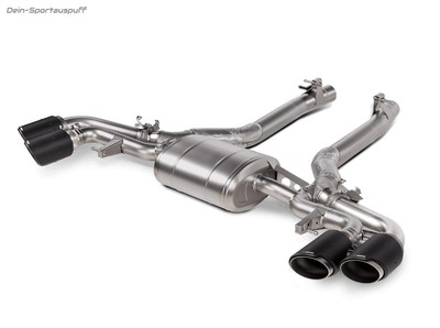Akrapovic Titan Komplettanlage BMW X6 M Comp. F96 ab Bj. 2024 Carbon Endrohre