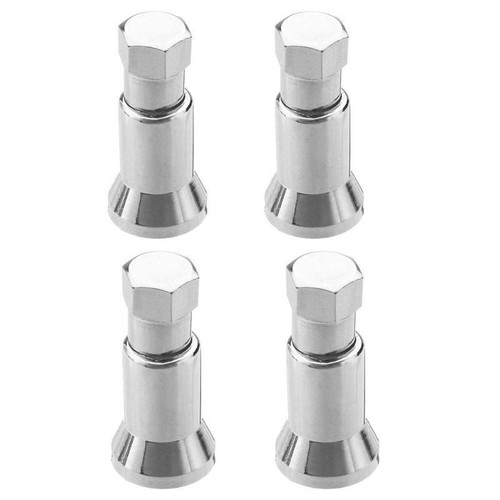 4x Silver Chrome Valve Stem Caps Covers Sleeve Chromies Car/Truck/Bicycle TR413 - Picture 19 of 24