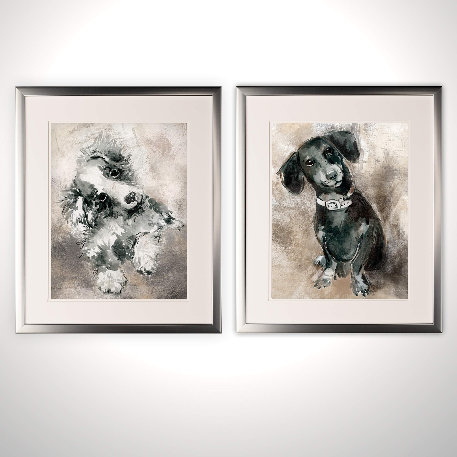 Indigo Scripture Silver Frame Art Print 2-Piece Set