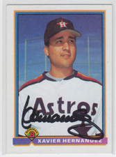 Autographed 1991 Bowman Xavier Hernandez - Astros