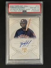 2020 Topps Definitive Collection Yordan Alvarez RC Autograph PSA 10/10 #05/50