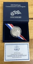 2008 US Mint Bald Eagle Commemorative Clad Half Dollar Proof Coin ~ Box & COA