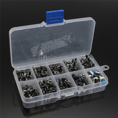 180Pcs 10 Values Tactile Push Button Switch Micro Momentary Tact Assorted NEW