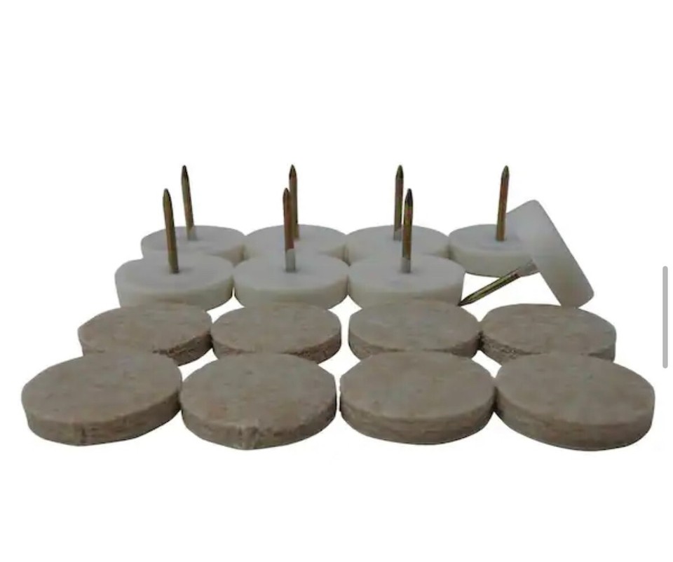 Everbilt 1 in. Beige Round Felt NailOn Furniture Glides (8Pack) eBay