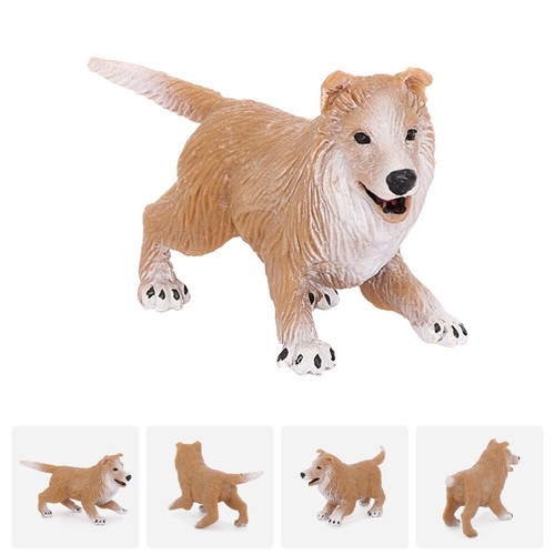 Hunde Figuren Hunde Tiere Spielzeug Set Collie Hund Skulptur Collie Hund Modell - Bild 2 von 12