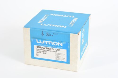 Neuf Lutron NETS-1000 Incandescent / Fluorescent Interrupteur Tactile 1000W 8.3A