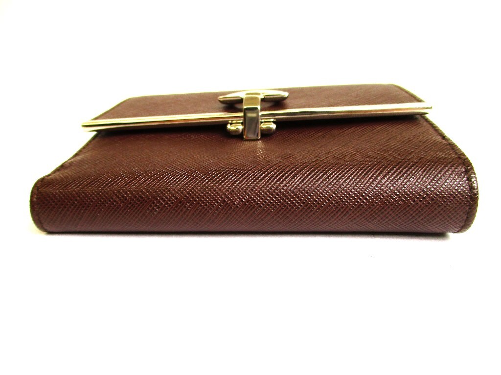 Auth Salvatore Ferragamo Gancini Dark Brown Leather Bifold Wallet #9578 image 5