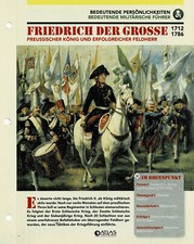 Fryderyk Wielki / król pruski i odnoszący sukcesy feldherr - karta informacyjna