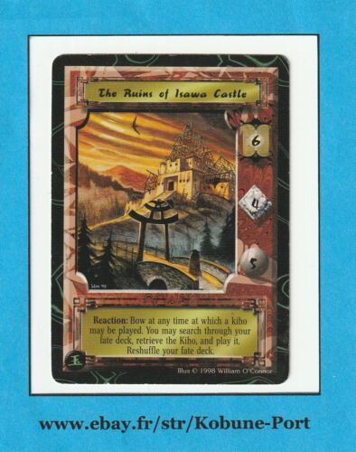 The Ruins of Isawa Castle Mon Back Promo Jade L5R CCG Five Rings - Photo 1/2