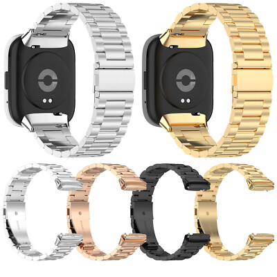 For Redmi Watch3 Lite/Watch3 Active Triple-bead Stainless Steel Watch Strap Belt