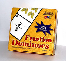 Learning Advantage Fraction Dominoes Grades 4-9 Home School  Teacher Supplies