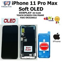 DISPLAY IPHONE 11 PRO MAX " OLED GARANTITO " TOUCH SCREEN FRAME PARI ORIGINALE
