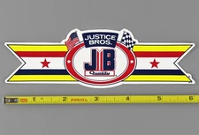 Justice Bros Brothers JB Quality 6" Decal Sticker Auto Racing Indy NASCAR NHRA