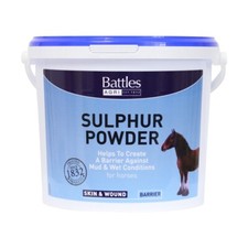 BATTLES 1.5KG SULPHUR POWDER SKIN BARRIER FEATHERED HORSE, MUD FEVER *FREE POST*