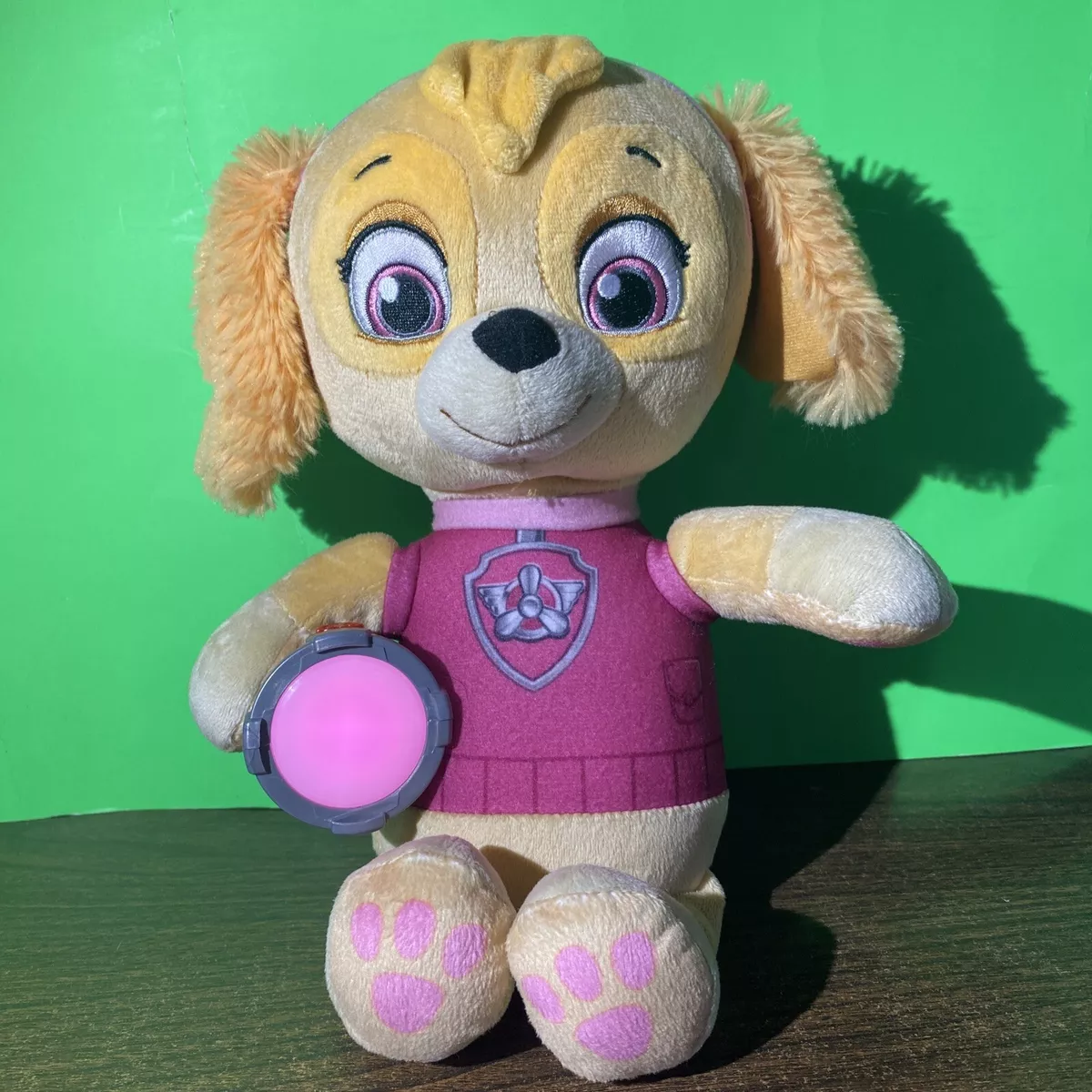 Paw Patrol Skye Plush Stuffed Animal with Light Up Flashlight and Lullaby  Sounds | eBay