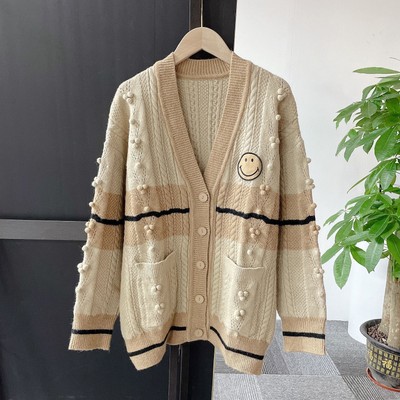 Sandro Women French Preppy Style Knitted Cardigan Sweater Top