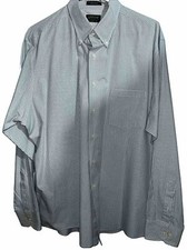 Arrow Mens Button Long Sleeve Shirt Sz 17 1/2 White Blue Gray Check Reg 36/37