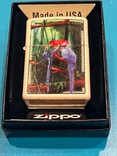 Brand New 2023 ZIPPO Windproof Lighter ARTIST CAROL CAVALARIS PARROTS Cream Case