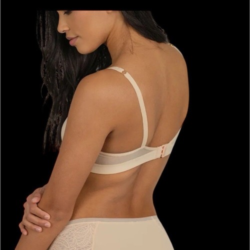 Lively Deep V No-Wire Push-Up Oomph Bra Toasted Almond Size 34 DD 34 E NWT - Picture 8 of 8