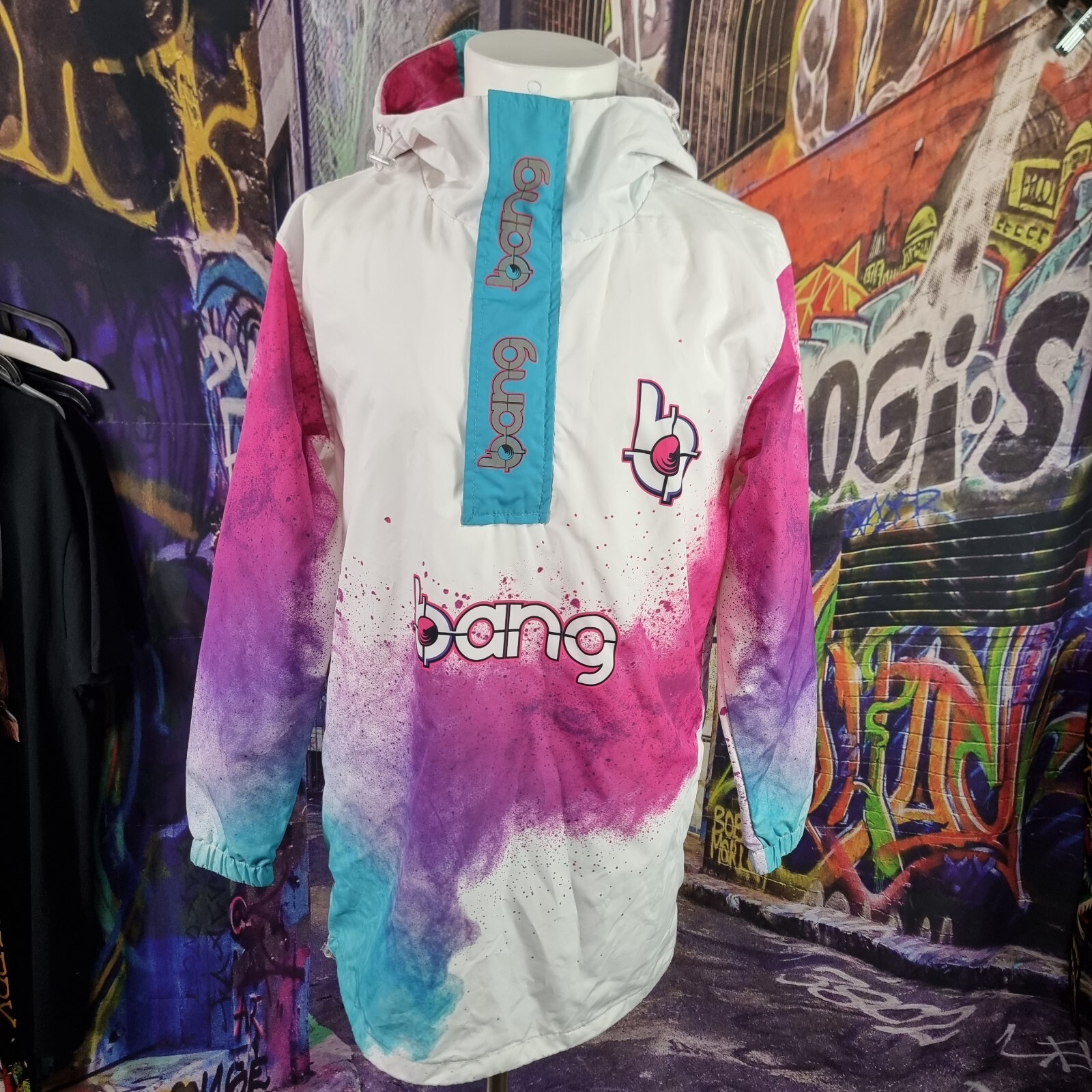Bang Energy Drink Color Burst Rain Jacket Windbreaker… Gem