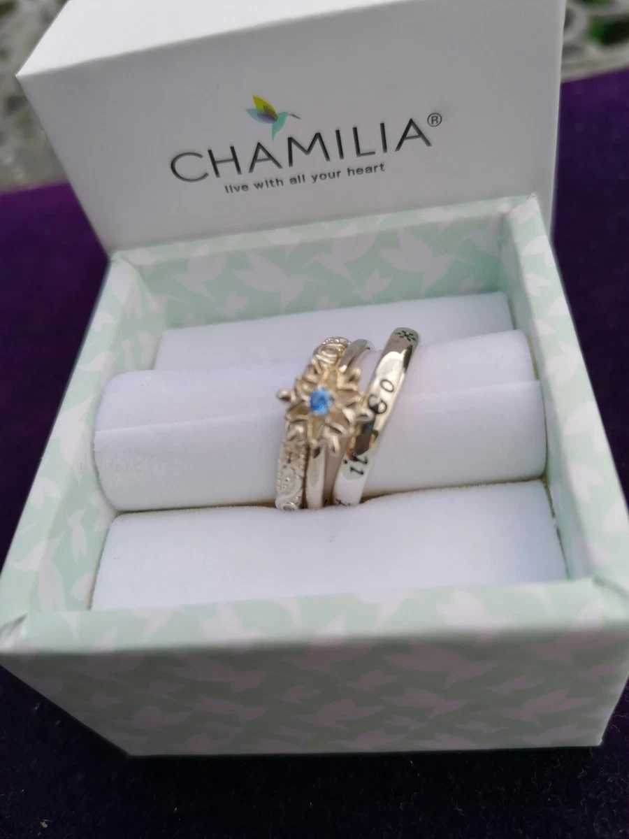 Chamilia Sterling Silver Disney Frozen Stacking Rings Set RRP 115