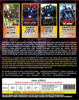 DVD Anime GANTZ Complete Series (1-26 + 2 Live Action + Movie