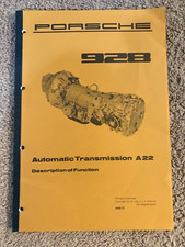 Porsche 928 A22 Automatic Transmission Service Information Booklet Porsche 928 A22 Automatic Transmission Service Information Booklet