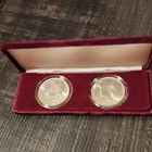 Gift Set Case: 1887 Morgan and 1923 Peace Silver Dollar