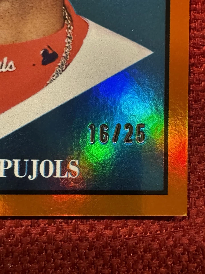 2025 Topps Update Series Albert Pujols MVP 2009 Orange Foil #/25 SSP Cardinals - Image 2 of 2