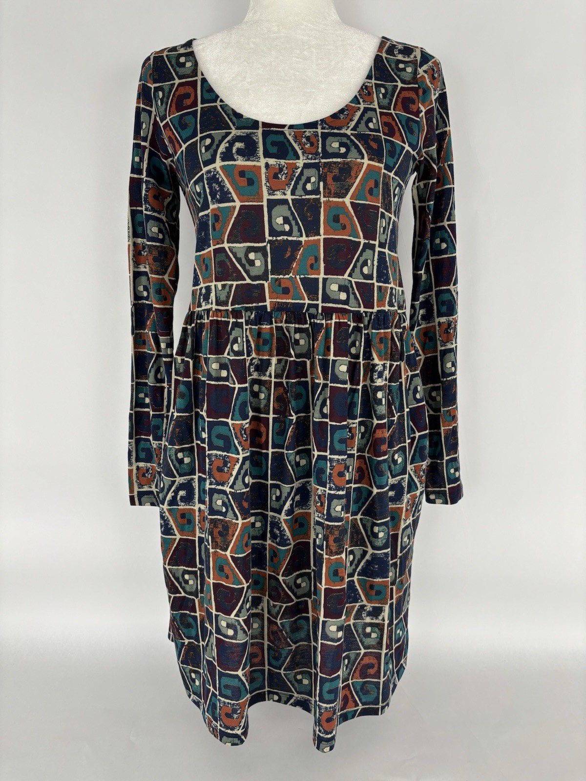 Peruvian Connection Multicolor Print Long Sleeve … - image 1