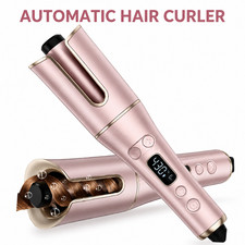 Automatic Hair Curler LCD Display Rotating Barrel Ceramic Curling Iron 110-240V