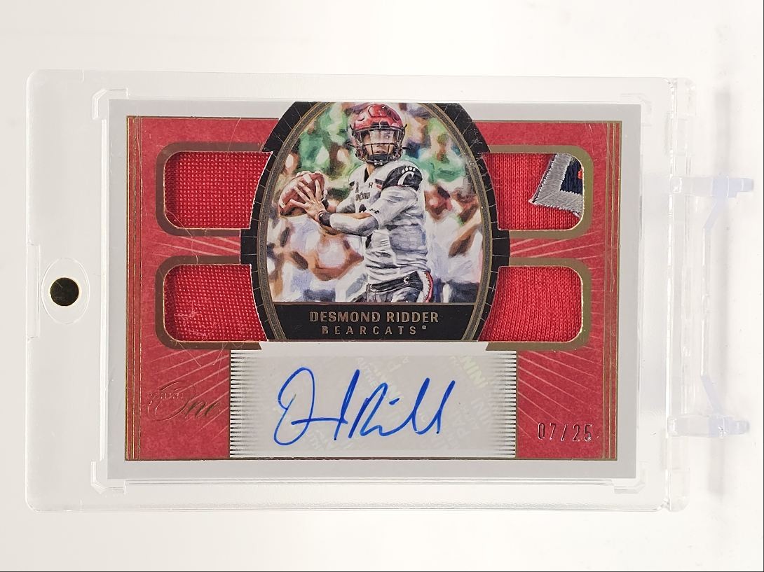 Desmond Ridder Panini Chronicles Draft Picks One Quad Patch Autographs #ONEDRI Prime