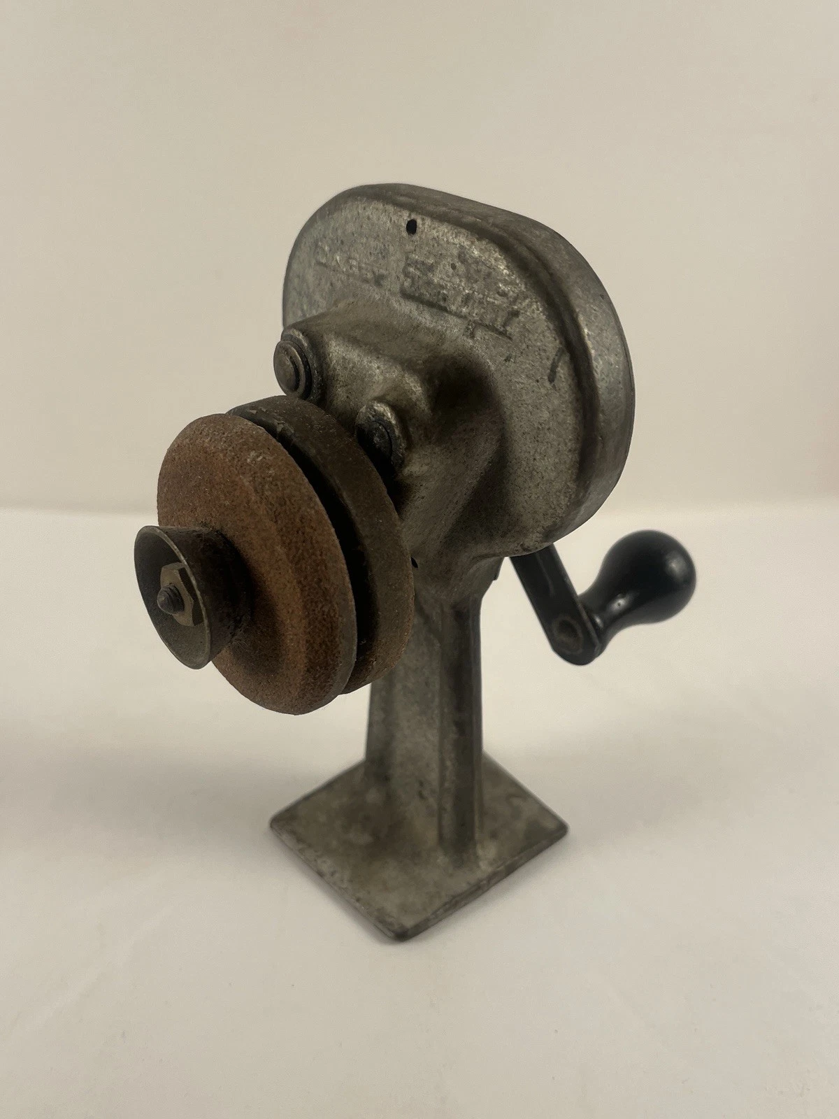 Dazey Sharpit Hand Crank Knife Sharpener Grinding Wheel Stone Vintage Pat. 1925