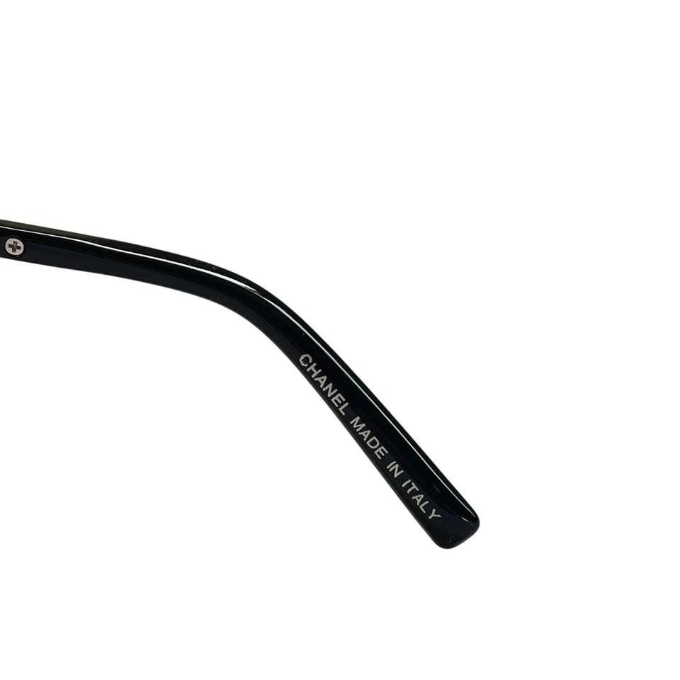 Authentic Chanel Pearl Detail Oversized Black Sunglasses With Case - Image 4 of 4