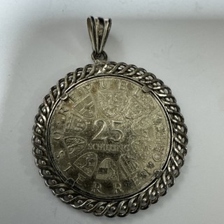 Anhänger Silbermünze 835 Österreich 25 Schilling.