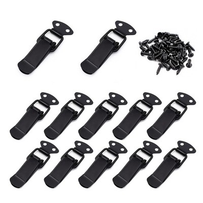 12 Set of Black Toggle Latch Stainless Steel Spring Toggle Lock Clasp Buckle Lat
