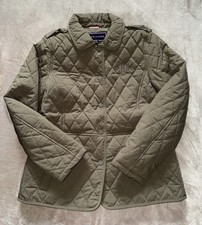 Tommy Hilfiger Women  s Diamond Quilt Snap Long Sleeve Jacket Size Small