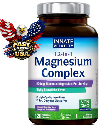 Magnesium Complex 12-in-1 500mg Elemental w/ Glycinate Malate Taurate 120