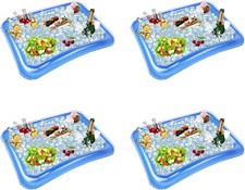 Bandeja de servidor de buffet inflable para servir hielo 4 piezas refrigeradores picnic hielo comida bebidas